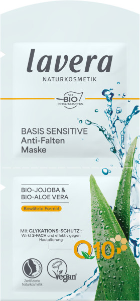Basis Sensitive Anti-Falten Maske Q10 2x5 ml von lavera – Produktabbildung 1