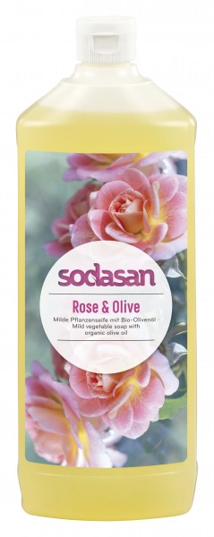Sodasan Flüssigseife Rose & Olive Nachfüller 1 l