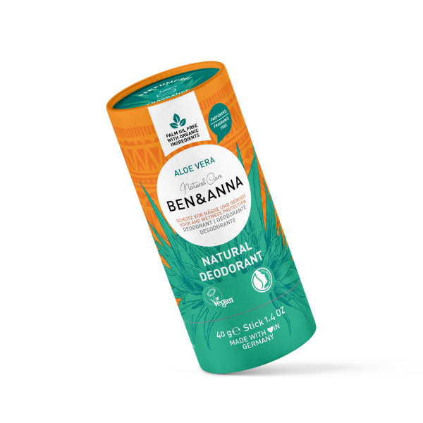 Ben&Anna Natural Care Papertube Deodorant Aloe Vera 40g – Produktabbildung 1