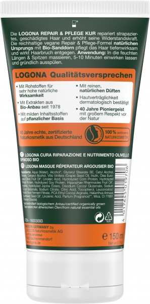 Logona Repair & Pflege Kur Bio-Sanddorn 150 ml