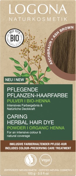 Logona Pflegende Pflanzen-Haarfarbe Pulver Aschbraun 100 g