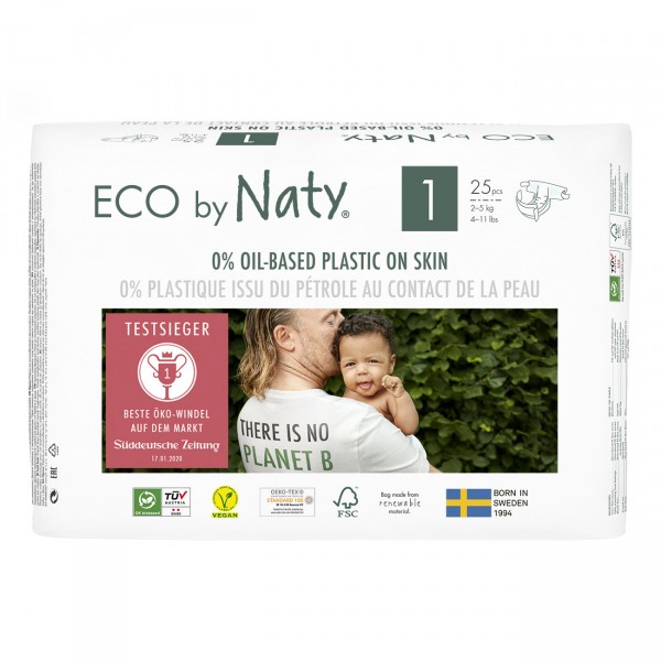 Eco by Naty Windeln Neue Generation Größe 1, 2-5 kg