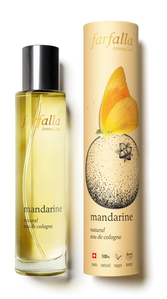 mandarine, natural eau de cologne, 50ml von farfalla – Produktabbildung 1