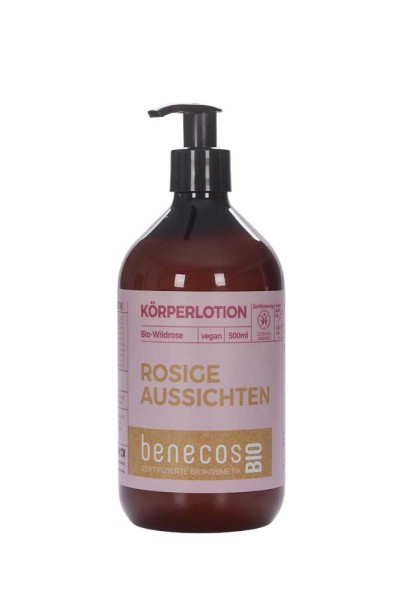 benecos Körperlotion BIO-Wildrose ROSIGE AUSSICHTEN 500 ml
