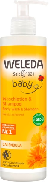 Calendula Waschlotion.& Shampoo Weleda 400 ml