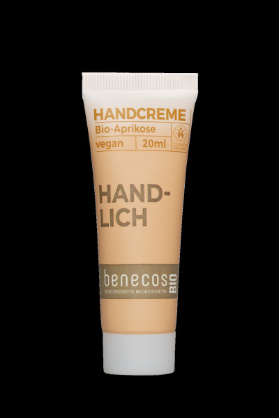 benecosBIO Mini Handcreme BIO-Aprikose - HANDLICH 20 ml – Produktabbildung 1