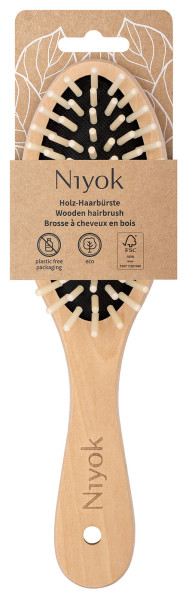 Holz-Haarbürste von Niyok – Produktabbildung 1