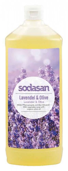 Sodasan Wasch- und Reinigungsmittel GmbH Flüssigseife Lavendel & Olive Nachfüller 1 l