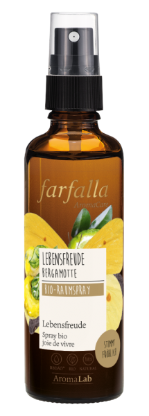 farfalla Lebensfreude, Bergamotte, Lebensfreude Bio-Raumspray, 75ml