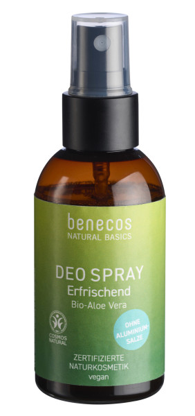 benecos Natural Basics Deo Spray Erfrischend Bio-Aloe Vera 75 ml – Produktabbildung 1