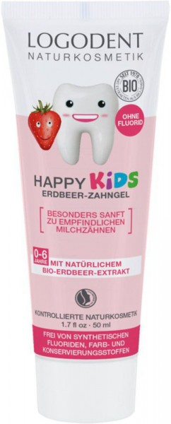 Logona HAPPY KIDS Erdbeer Zahngel 50 ml