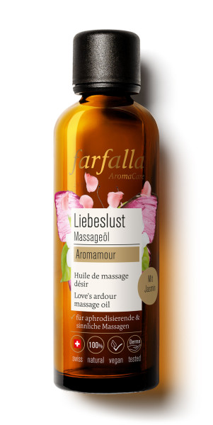Aromamour, Liebeslust Massageöl, 75ml von farfalla – Produktabbildung 1