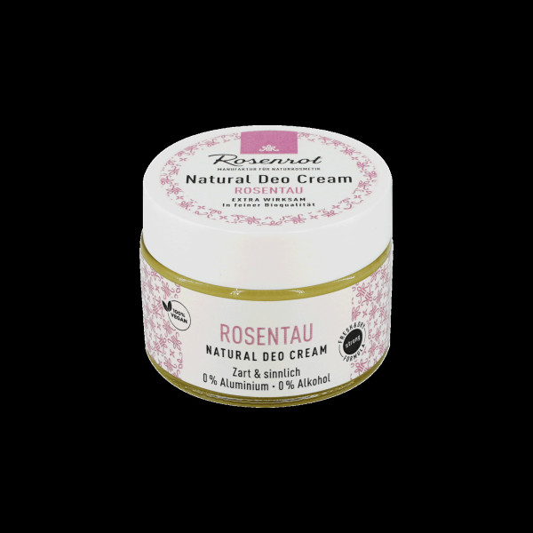 Deo Creme Rosentau - vegan (100% natural) 50 g von Rosenrot Naturkosmetik – Produktabbildung 1