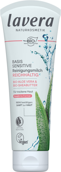 Basis Sensitive Reinigungsmilch 125 ml von lavera – Produktabbildung 1