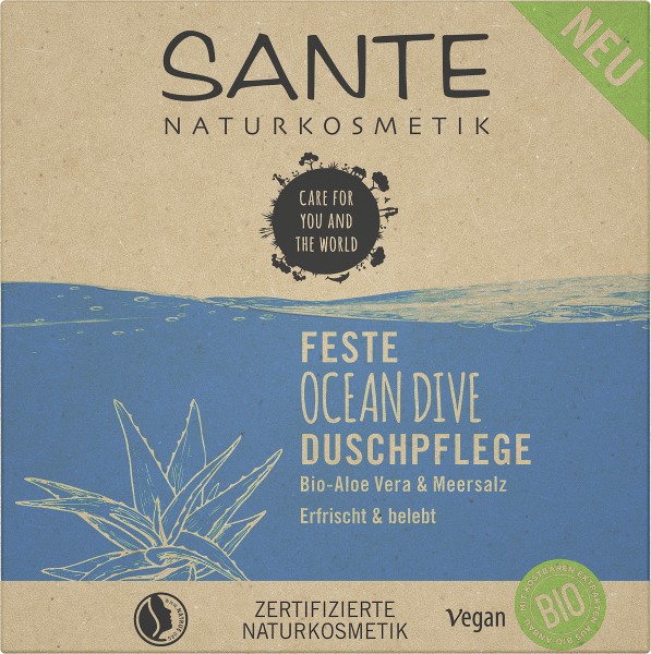 Sante Feste OCEAN DIVE Sante Feste OCEAN DIVE Duschpflege Bio-Aloe Vera & Meersalz 80 gDuschpflege Bio-Aloe Vera & Meersalz 80 g