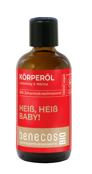benecos Körperöl Bio-Johanniskrautmazerat HEIß, HEIß, BABY! 100 ml