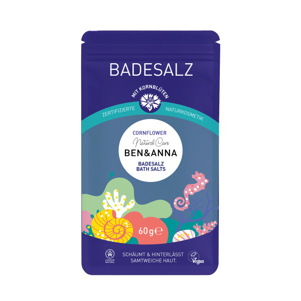 BEN&ANNA Natural Care Badesalzsachet "Cornflower" 60g – Produktabbildung 1