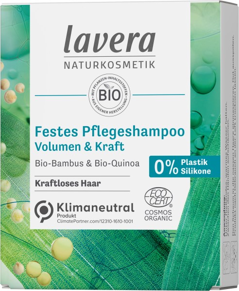 lavera Festes Pflegeshampoo Volumen & Kraft 50 g
