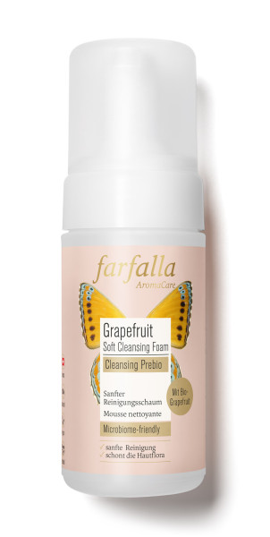 Grapefruit Soft Cleansing Foam, Cleansing Prebio, 120ml von farfalla – Produktabbildung 1