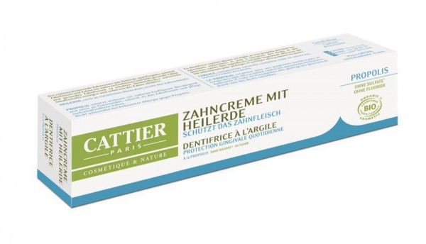 Cattier Paris Zahncreme mit Heilerde Propolis 75 ml