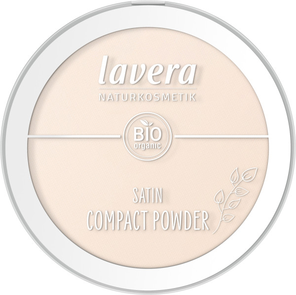 Satin Compact Powder -Light 01- 9,5 g von lavera – Produktabbildung 1