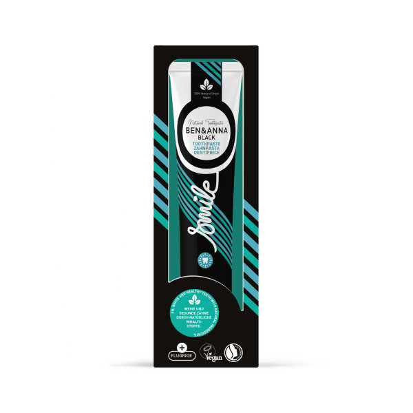 BEN&ANNA Alutube Toothpaste "Black" 75ml – Produktabbildung 1