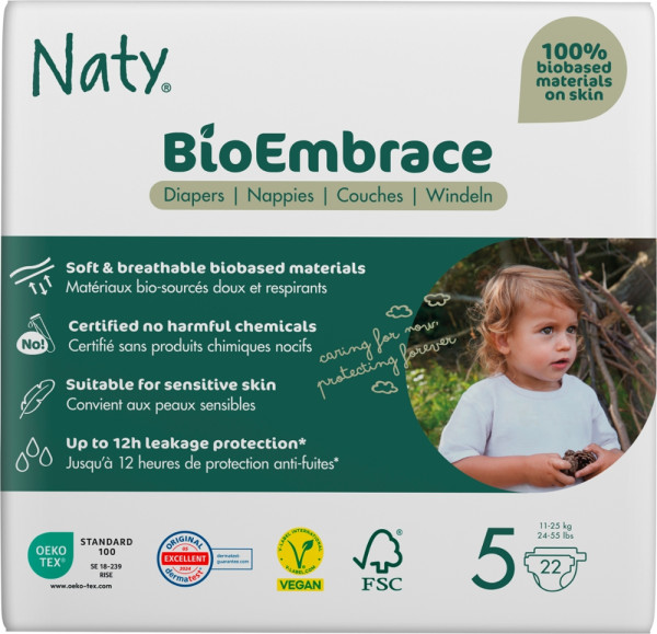 Eco by Naty Windeln Größe 5 - 132 St.(6x22 Stck)
