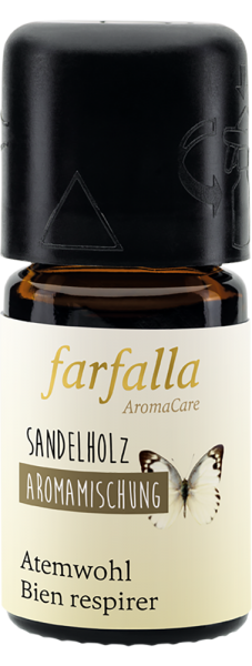 farfalla bleib gesund, Sandelholz, Atemwohl Aromamischung 5 ml