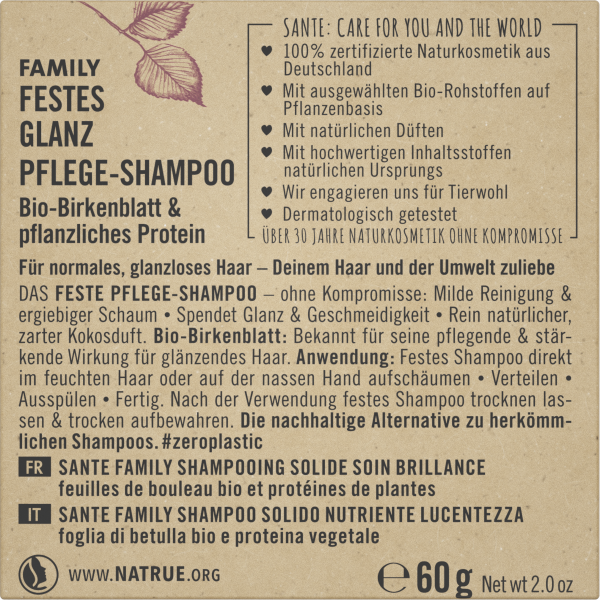 Sante Festes Shampoo 2in1 Glanz 60 g