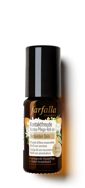 Kontaktfreude Aroma-Pflege-Roll-on Verbunden sein, 10ml von farfalla – Produktabbildung 1