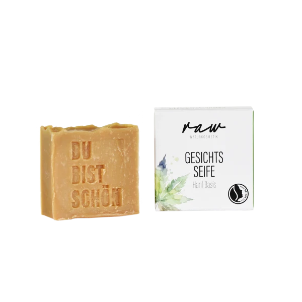 Gesichtsseife Hanf 50 g raw NATURKOSMETIK