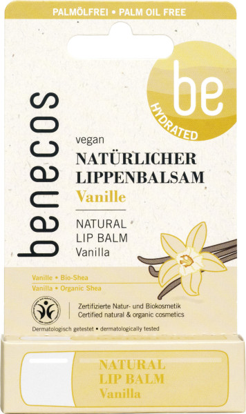 benecos Natural Lip Balm Vanille Blister 4,7 g – Produktabbildung 1