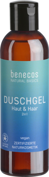 benecos Natural Basics Duschgel 2in1 Haut & Haar 200 ml – Produktabbildung 1