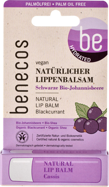 benecos Natural Lip Balm Cassis Blister 4,7 g – Produktabbildung 1