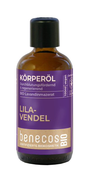 benecos Körperöl Bio-Lavandinmazerat LILA-VENDEL 100 ml