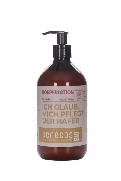 benecos Körperlotion BIO-Hafer ICH GLAUB MICH PFLEGT DER HAFER 500 ml