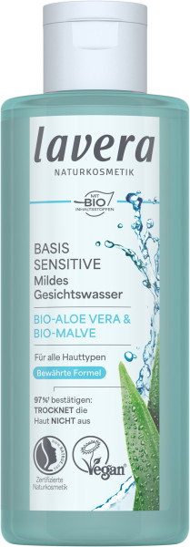 Basis Sensitive Mildes Gesichtswasser 200 ml von lavera – Produktabbildung 1