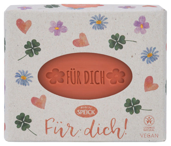 Geschenkseife Für dich!, Pflanzenölseife Blutorange 120 g von Made by Speick – Produktabbildung 1