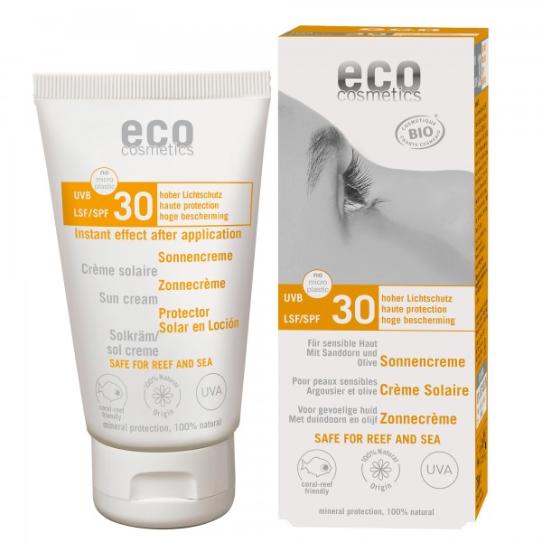 eco cosmetics Sonnencreme LSF 30 mit Sanddorn und Olive 75 ml