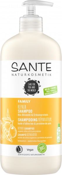 SANTE FAMILY Repair Shampoo Bio-Olivenöl & Erbsenprotein 500 ml