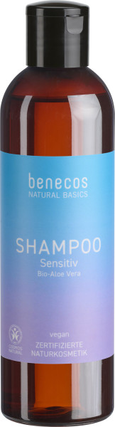 benecos Natural Basics Shampoo Sensitiv - Bio-Aloe Vera 250 ml – Produktabbildung 1