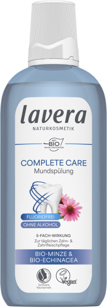 Mundspülung Comp. Care fluoridfrei 400 ml von lavera – Produktabbildung 1
