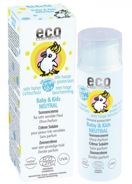 eco cosmetics Baby & Kids Sonnencreme LSF 50+ neutral mit Granatapfel und Sanddorn 50 ml