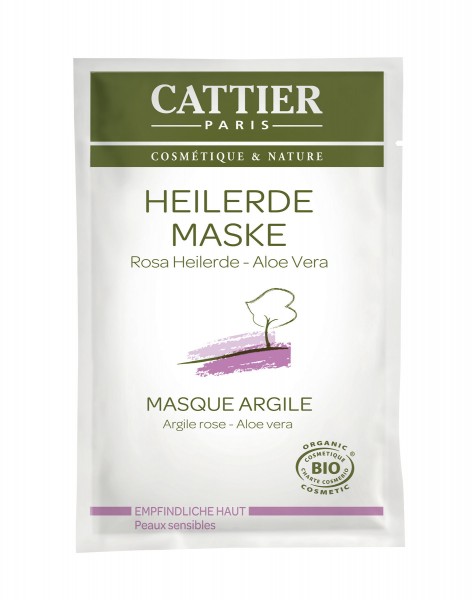 Cattier Paris Cattier Rosa Heilerde Maske für empfindliche Haut - Einmalanwendung 12.5 ml