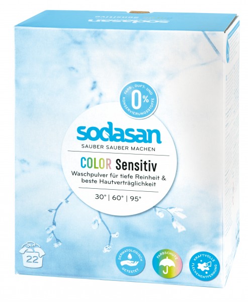 Sodasan Wasch- und Reinigungsmittel Color Waschpulver Sensitiv 1,010 kg