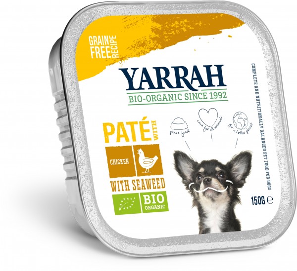 Yarrah Organic Petfood B.V. Bio Paté Huhn mit Meeresalgen 150 g