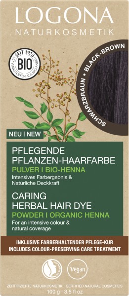 Logona Pflegende Pflanzen-Haarfarbe Pulver Kaffeebraun 100 g