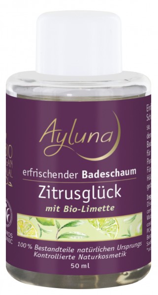 Ayluna erfrischender Badeschaum Zitrusglück mit Bio-Limette 50 ml
