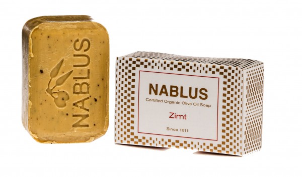 Nablus Soap Olivenölseifen Nablus Soap Natürliche Olivenseife Zimt 100 g