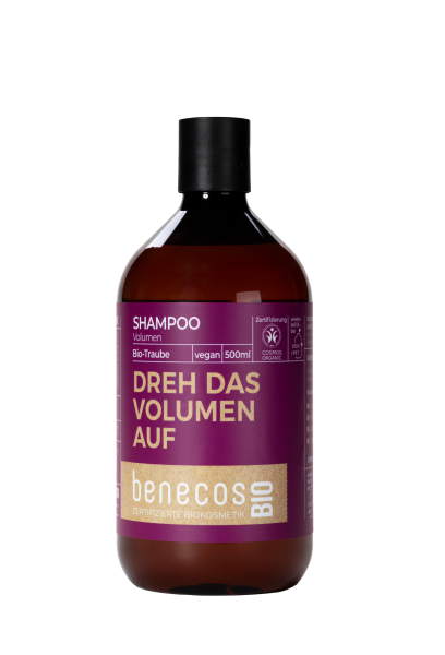 benecos BIO Shampoo Volumen BIO-Traube - DREH DAS VOLUMEN AUF 500 ml